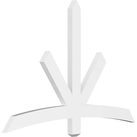 Ekena Millwork Alberta Architectural Grade PVC Gable Bracket, 60"W x 40"H x 2"D x 4"F, 16/12 Pitch GBP060X40X0204ALB00